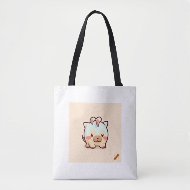 "Süße Tier Sticker Design Tote Bag - Spaß und Pla (Vorderseite)