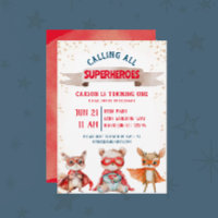 Süße Tier Superhero Erster Geburtstag