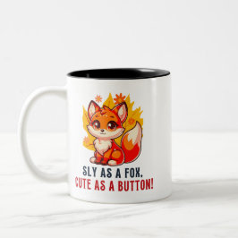süße Tier T - Shirt Fuchs Liebhaber Tee-Geschenk f Zweifarbige Tasse