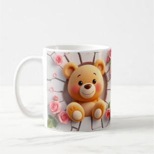 süße Tier Teddy Bär Tasse Wrap: 3D-Design