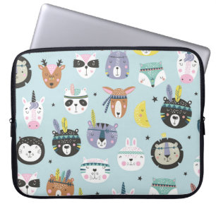 Süße Tier Tribal: Boho Pattern Laptopschutzhülle