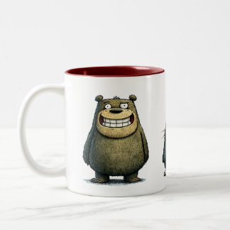 Süße Tier-Trio-Kaffeetasse Zweifarbige Tasse