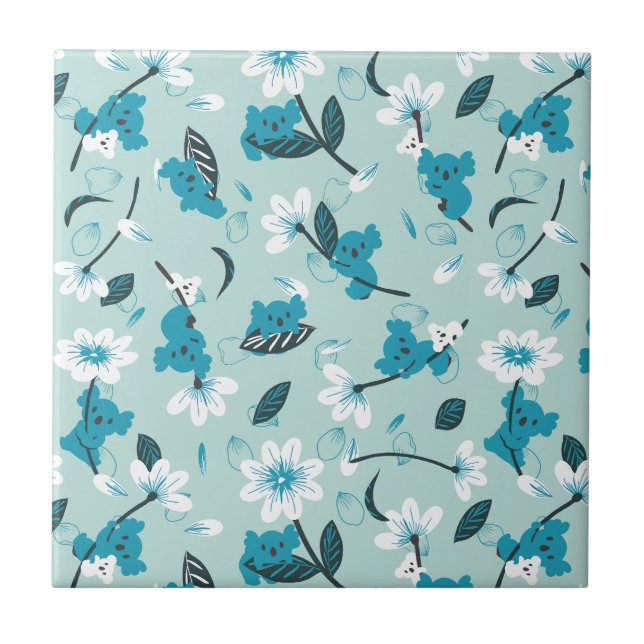 Süße Tier und Natur in Koala Fliese (Vorderseite)