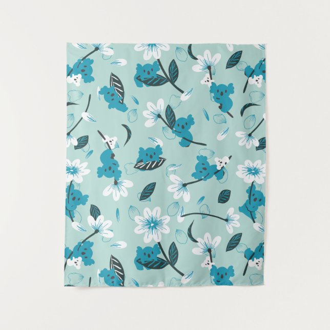 Süße Tier und Natur in Koala Wandteppich (Vorderseite)