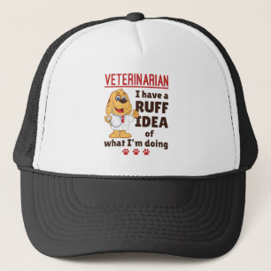 Süße Tierärztin Tierärztin Doktor Hund Doktor Ruff Truckerkappe