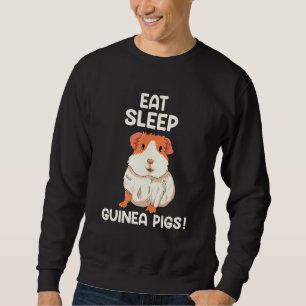 Süße Tierbekleidung Essen Schlaf Meerschweinchen Sweatshirt