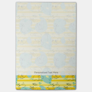 Süße Tiere, die mit Wasser 2 spielen Post-it Klebezettel