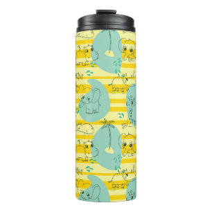 Süße Tiere, die mit Wasser 2 spielen Thermosbecher