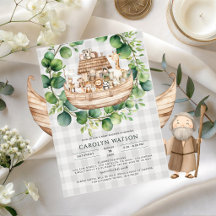 Süße Tiere Gingham Arche Noah Baby-Party