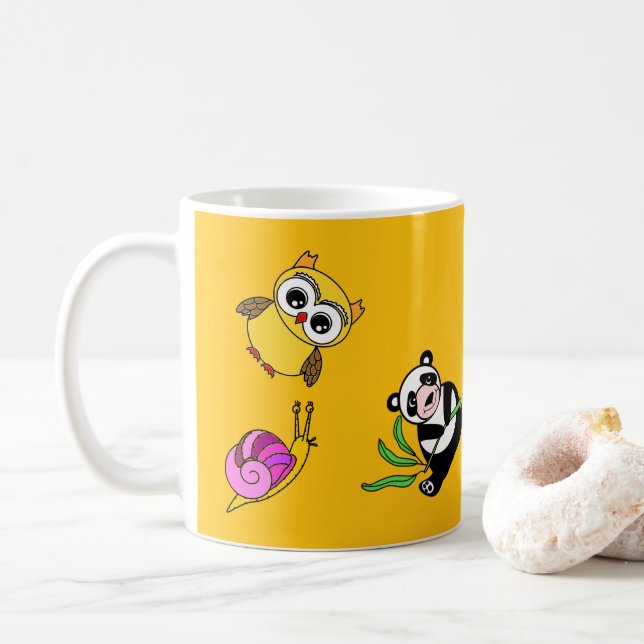 Süße Tiere Kaffeetasse (Mit Donut)