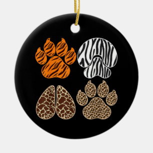 Süße Tiere Tierprint-Design Anbetungswürdige Tierw Keramik Ornament