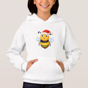Süße Tiere Winter gelbe Biene Santa Weihnachten Hoodie