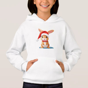 Süße Tiere Winter Kaninchen Santa Weihnachten Hoodie