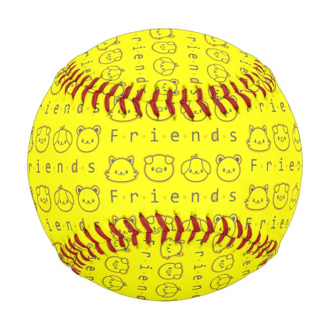 Süße tierische Freunde Gesicht Case-Mate iPhone-Hü Baseball (Vorderseite)