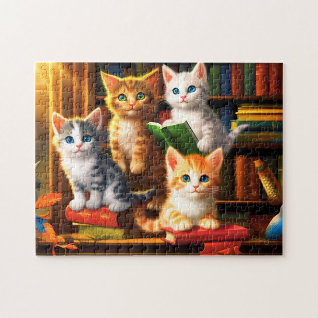 Süße Tierkätzchen Puzzle (Horizontal)