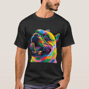 Süße Tiermalereien Farbige Baby-Pug T-Shirt