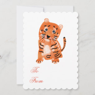 Süße Tiger-Einladung. Einladung