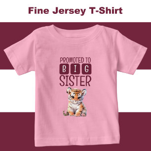 Süße Tiger große Schwester rosa Baby T-shirt