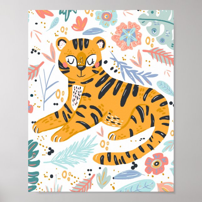 Süße Tiger-Kunst Poster (Vorne)