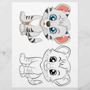 Süße Tiger-Malvorlage