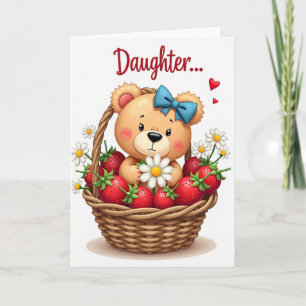 Süße Tochter Erdbeeren Karte
