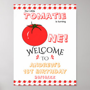 Süße Tomate Geschlechtsneutraler 1. Geburtstagsgru Poster