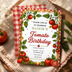 Süße Tomaten-Geburtstagsfeier Einladung