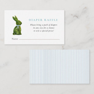Süße Topiary-Hasen-Baby-Junge-Shower-Windel-Verlos Begleitkarte