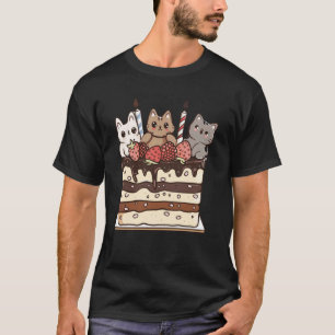 Süße Torte zum Geburtstag Kitten Liebhaber Geburts T-Shirt