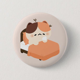 Süße Tortie-Katze Button