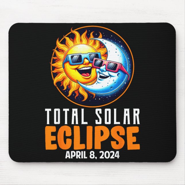 Süße totale Sonnenfinsternis 8. April Mousepad (Vorne)