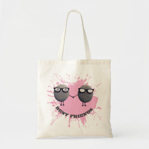 Süße Tote Bag mit rosa Farbspritzern für beste Fre Tragetasche