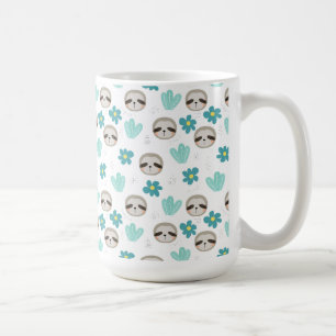 Süße Trägheits-Blumenmuster Kaffeetasse