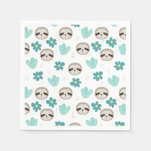 Süße Trägheits-Blumenmuster Serviette