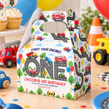 Süße Transport-Autos Junge 1. Geburtstag
