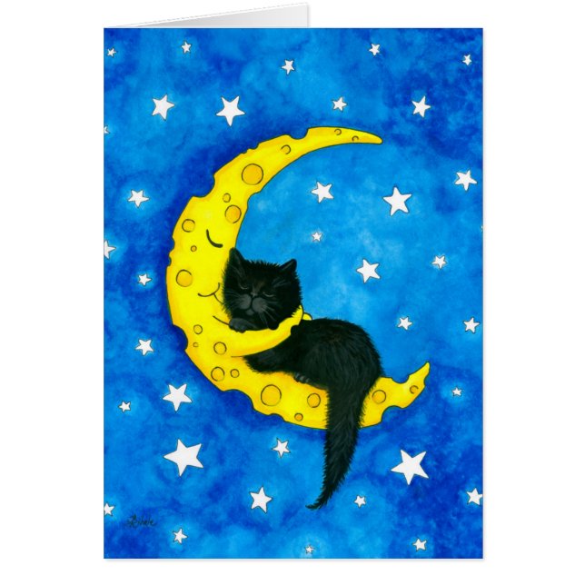 Süße Traum-Katze auf dem Mond durch Bihrle (Vorne)