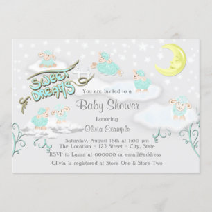 Süße Träume Baby Shower Einladung