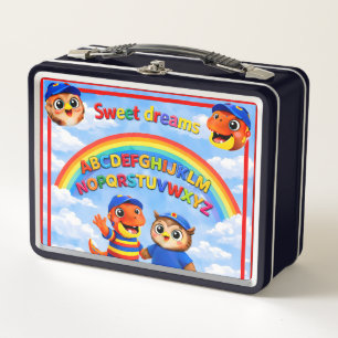 Süße Träume, BC Regenbogen-Brotbox, Rex und Hoot A Metall Brotdose