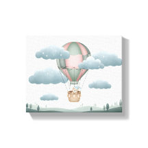 Süße Träume Dusty Green Bear Heißluftballon Kunst