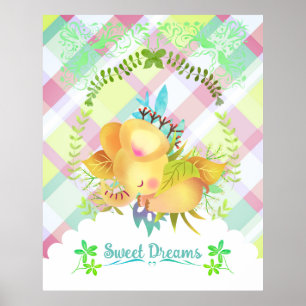 Süße Träume Elefant. Poster