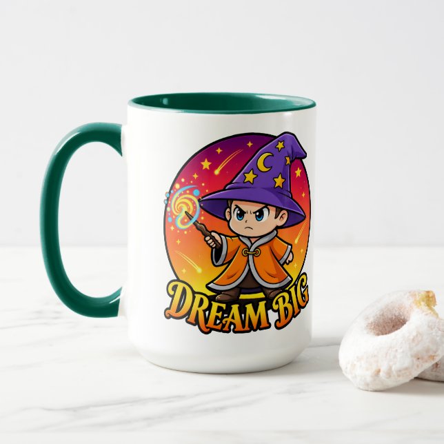 Süße Träume große Zauberer Kaffeetasse (Mit Donut)