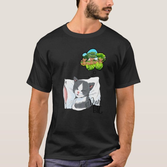 Süße Träume Katze Idee 1 T-Shirt (Vorderseite)
