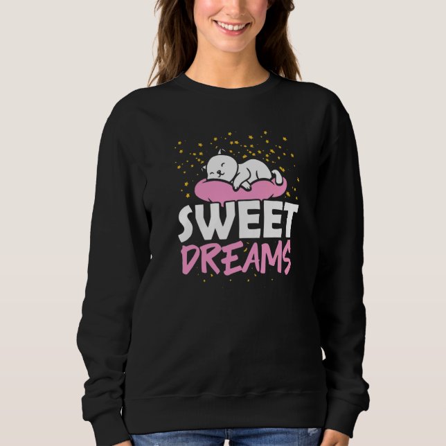 Süße Träume Katze   Sweatshirt (Vorderseite)