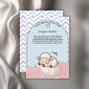 Süße Träume kleines Lamm Cute Kawaii Baby Shower Begleitkarte