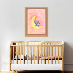 Süße Träume Mädchen Baby Elefant 1 Poster