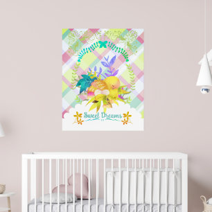 Süße Träume Nesting Vogel. Poster