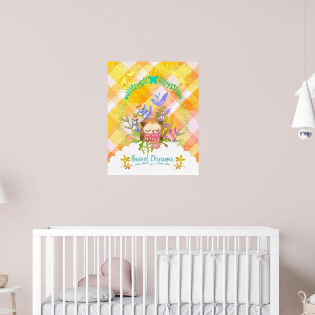 Süße Träume Owl. Poster (Kinderzimmer 2)