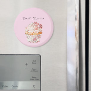 Süße Träume rosa Rosen Blumen Cupcake Magnet