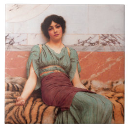 Süße Träume (schöne römische Frau auf der Tigerhau Fliese