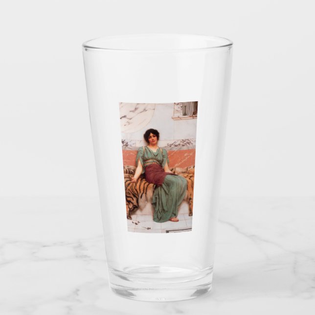 Süße Träume (schöne römische Frau auf der Tigerhau Glas (Vorderseite)